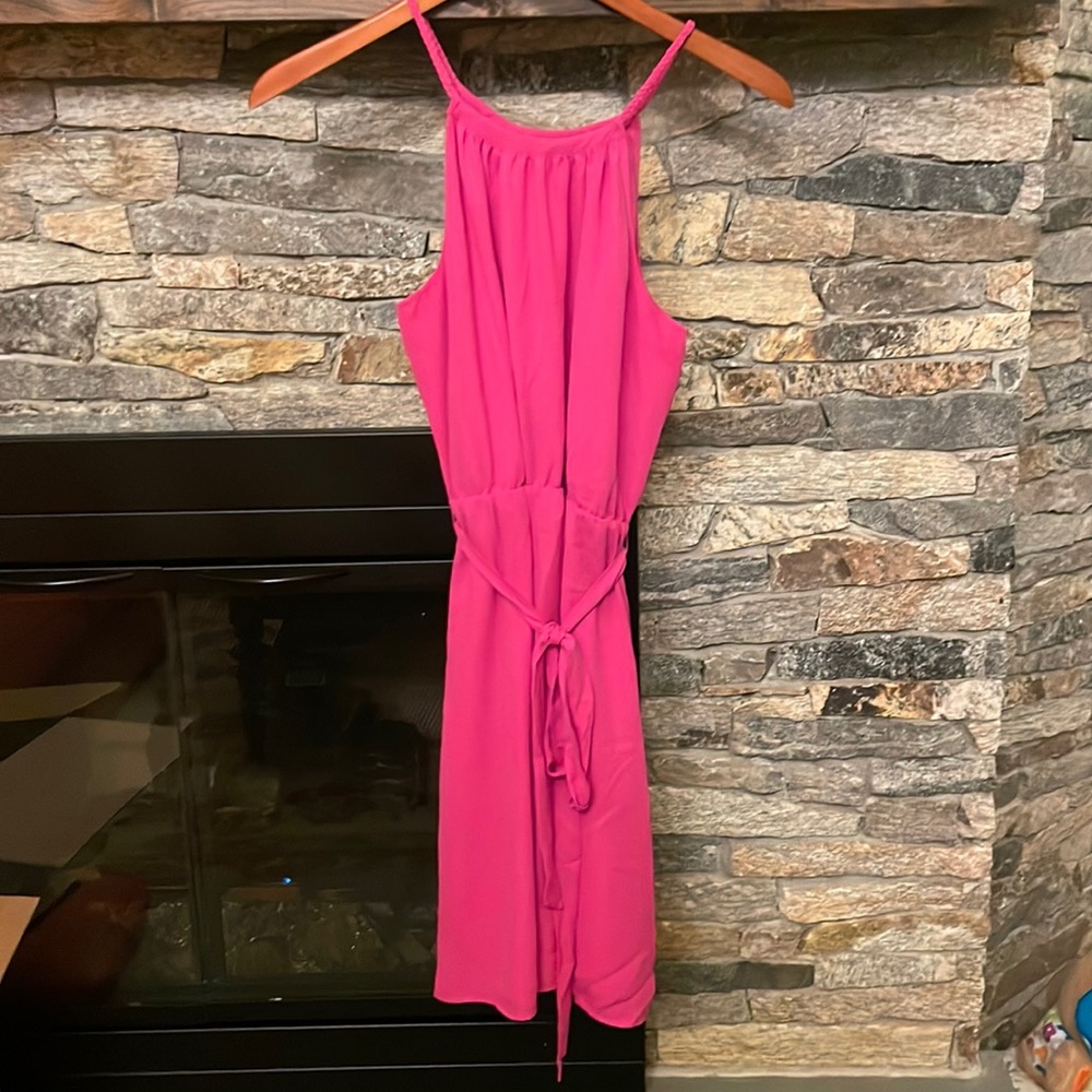 Hot pink summer dress. Size 2 Loft
